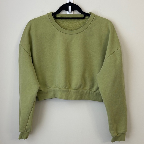 Reformation Tops - Reformation Green Cropped Sweatshirt